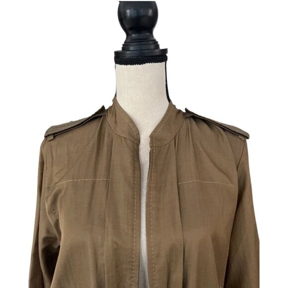 Max Mara spring brown zipper up lightweight jacket size 12 - Picture 2 of 7